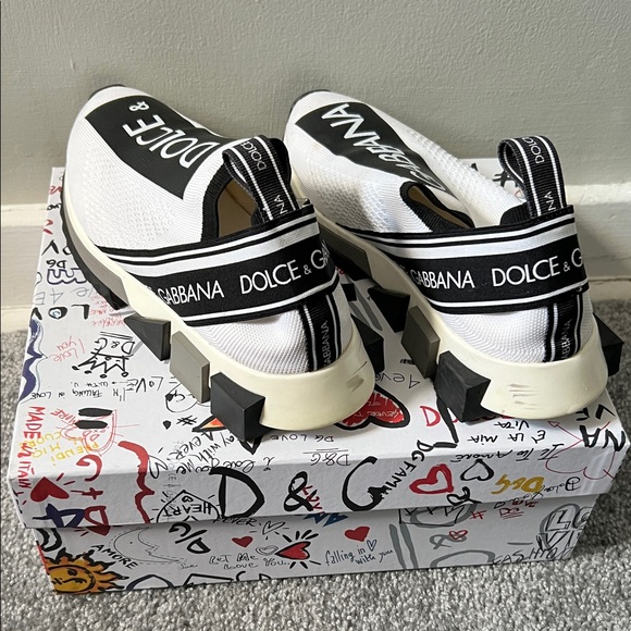 Dolce & Gabbana Monochrome Logo Slip-Ons - Picture 5 of 7